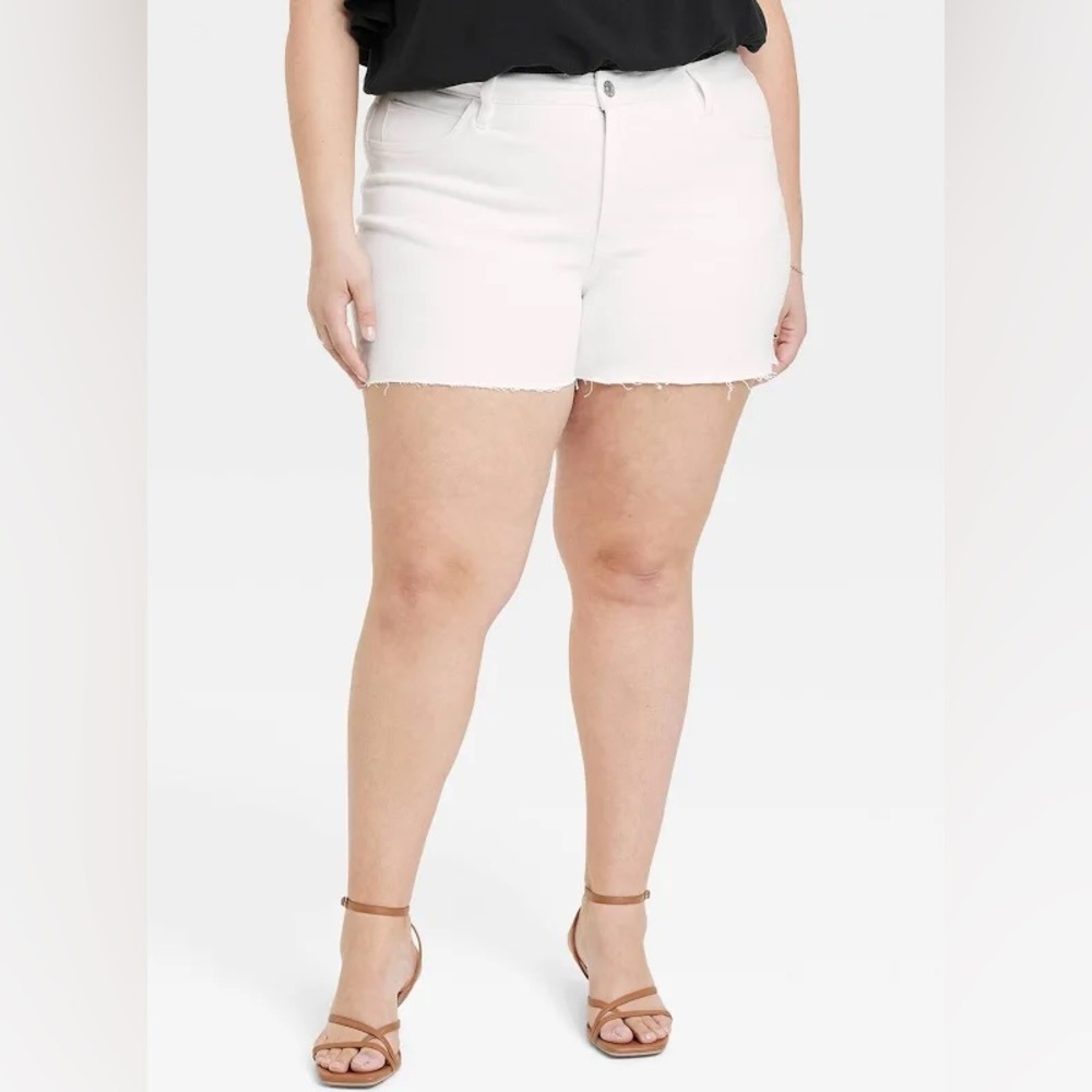 White Denim Shorts